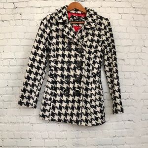 Pea coat  Houndstooth Size SM
